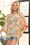 ADORA Tie Floral Tunic Top