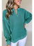 Skobeloff Notched Neck Exposed Seam Drop Shoulder Sweatshirt