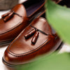 Italian Calfskin Tassel Loafer Cognac