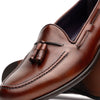 Italian Calfskin Tassel Loafer Cognac