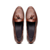 Italian Calfskin Tassel Loafer Cognac