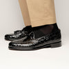 Ostrich Tassel Loafer, Black