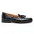 Ostrich Tassel Loafer, Black