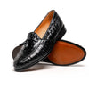 Ostrich Tassel Loafer, Black