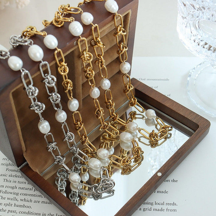 Freshwater Pearl Titanium Steel Necklace - Cocoa Yacht Club
