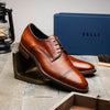 Italian Calfskin Lace Up Cognac
