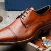 Italian Calfskin Lace Up Cognac