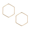 Bronze Hexagon Front Hoop Earrings