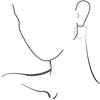 Bronze Hexagon Front Hoop Earrings