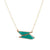 Ice Green Onyx and Golden Bronze Pendant Necklace