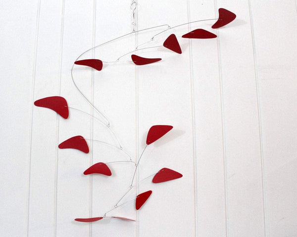 Large Red Mobile Mid Century Modern