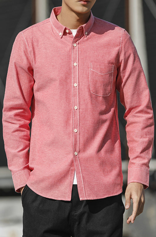 Men's Oxford Long Sleeve Casual Shirt