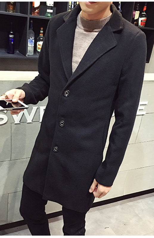 Men's Long Wool Coat