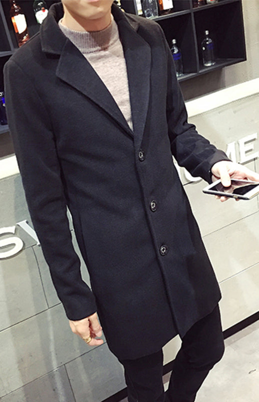 Men's Long Wool Coat