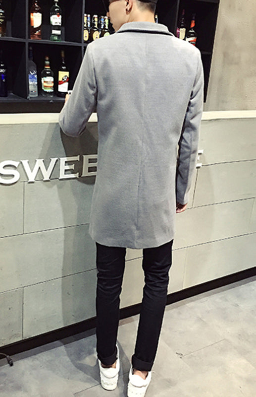 Men's Long Wool Coat