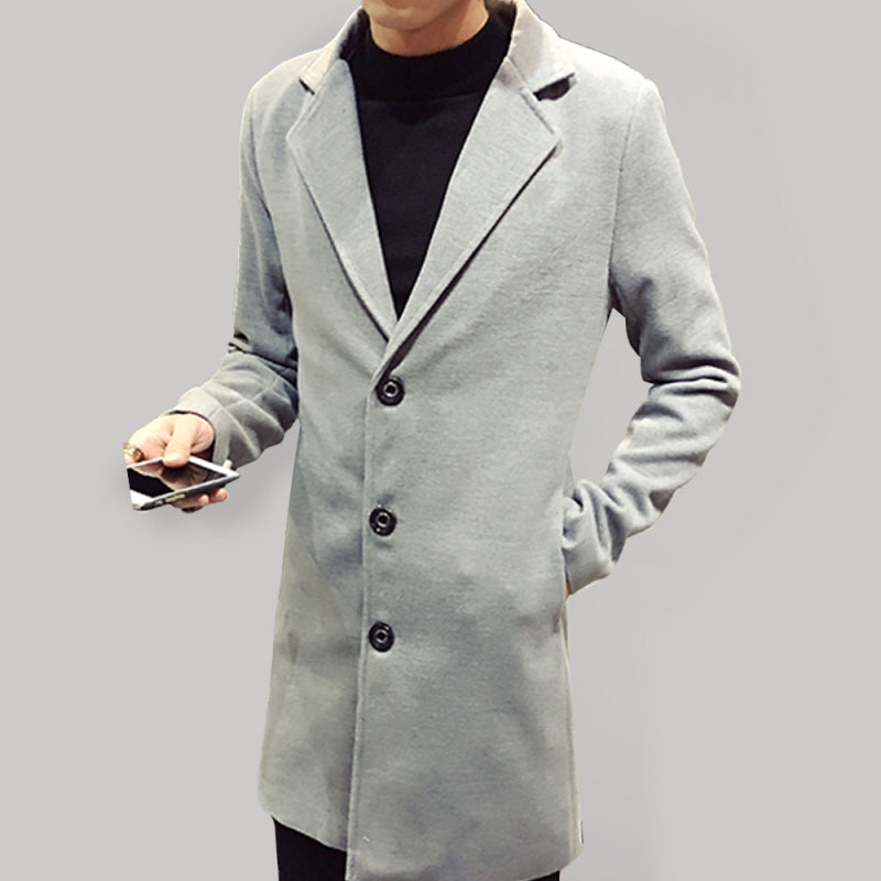 Men's Long Wool Coat