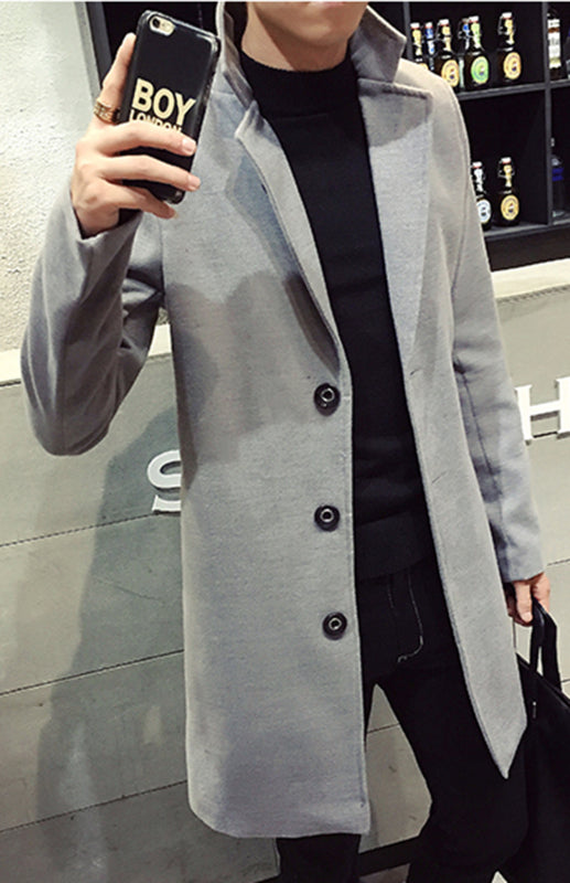 Men's Long Wool Coat