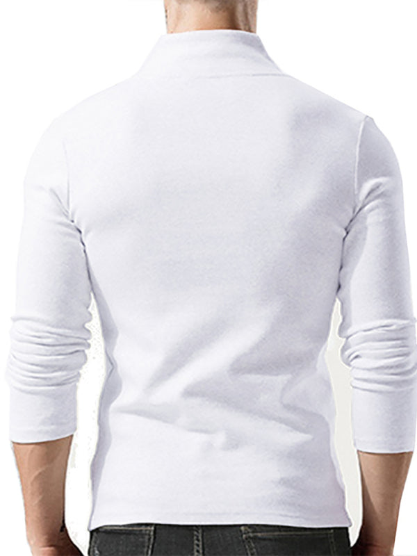 Woolen V-Neck Stretchy Long Sleeve Tee