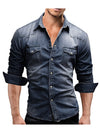 Solid Men's Denim Shirt