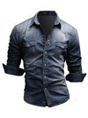 Solid Men's Denim Shirt