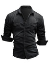 Solid Men's Denim Shirt