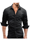 Solid Men's Denim Shirt