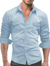 Solid Men's Denim Shirt