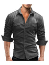 Solid Men's Denim Shirt