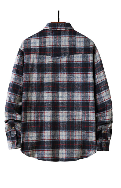 Plaid Woven Leisure Lapel Shirt