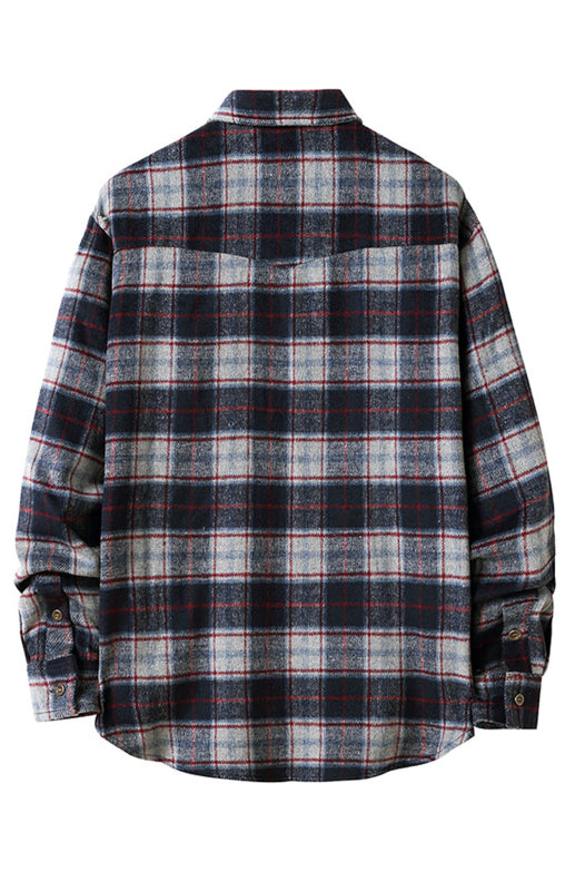 Plaid Woven Leisure Lapel Shirt