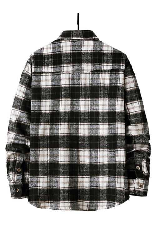 Plaid Woven Leisure Lapel Shirt