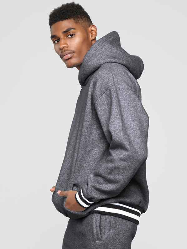 Loose Hooded Pullover Sweatshirt