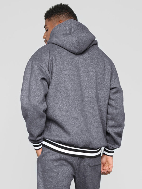 Loose Hooded Pullover Sweatshirt