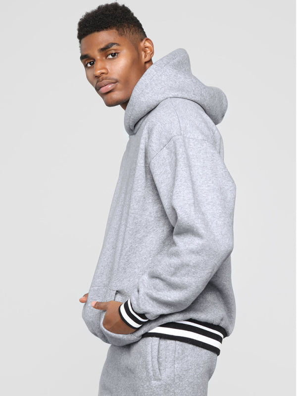 Loose Hooded Pullover Sweatshirt