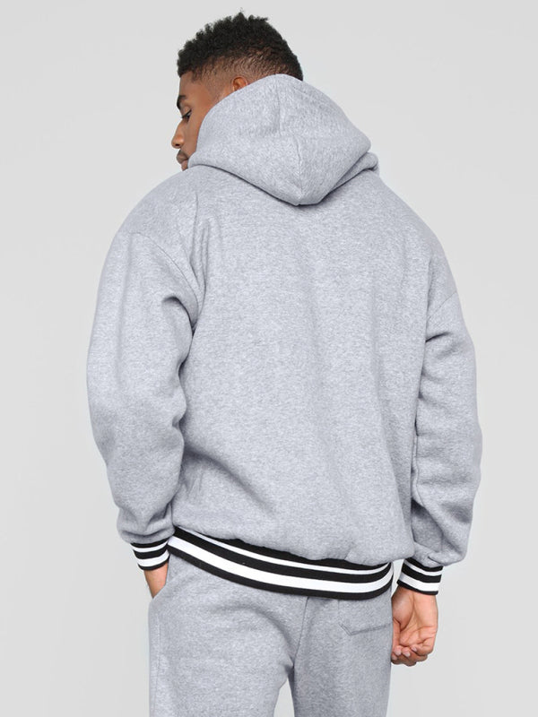 Loose Hooded Pullover Sweatshirt