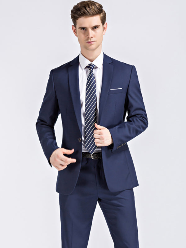 Lapel Collar Long Sleeve Woven Blazer with Welt Pocket