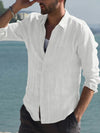 Casual Long Sleeve Cotton Linen Shirt