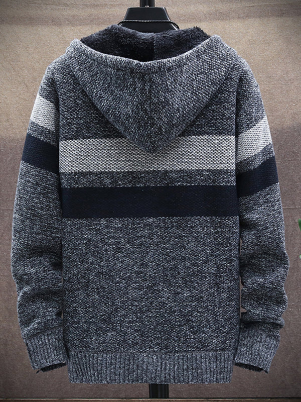 Fleece Cardigan Hooded Sweater Jacket