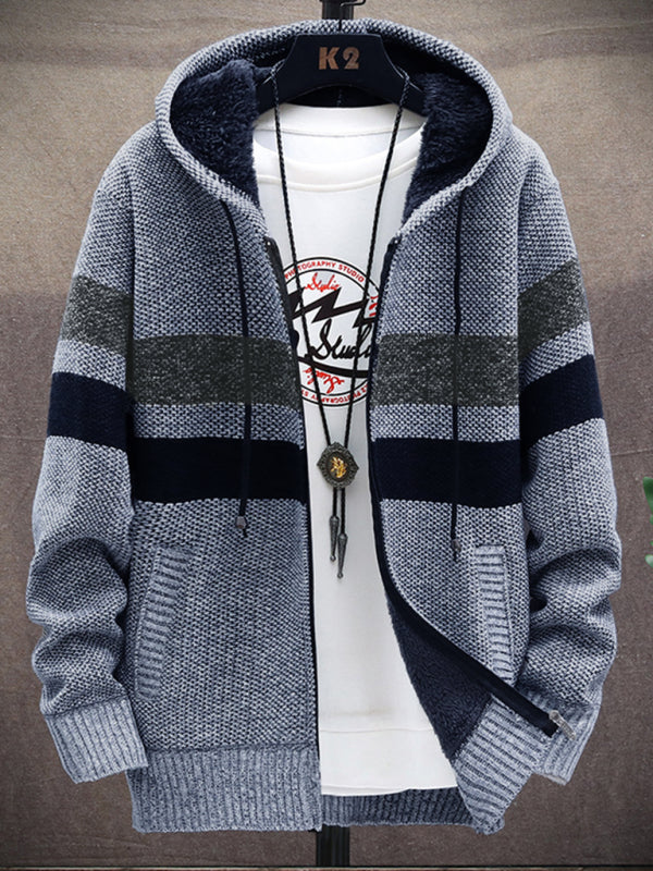 Fleece Cardigan Hooded Sweater Jacket