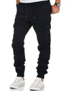 Casual Solid Drawstring Cargo Pants