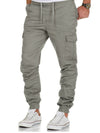 Casual Solid Drawstring Cargo Pants