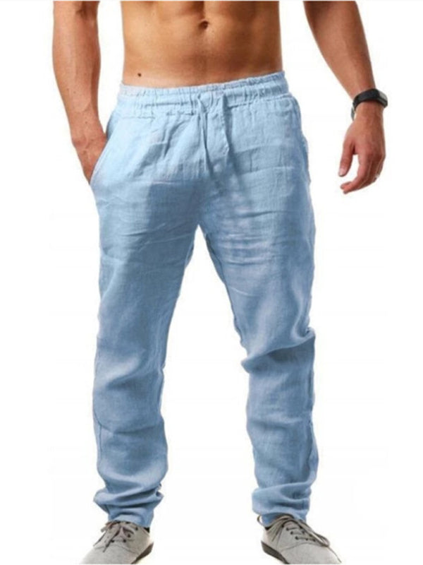 Solid Loose-Fitting Casual Pants