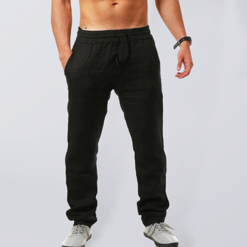 Solid Loose-Fitting Casual Pants