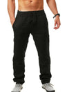 Solid Loose-Fitting Casual Pants