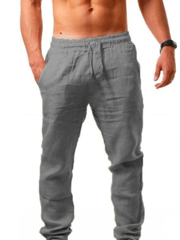 Solid Loose-Fitting Casual Pants