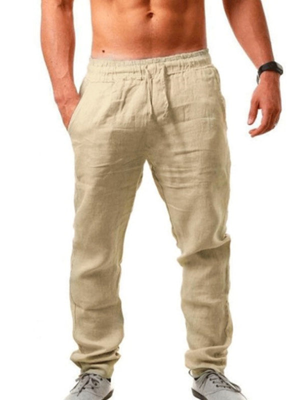 Solid Loose-Fitting Casual Pants