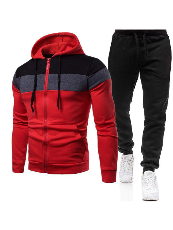 Color Block Hooded Tracksuit