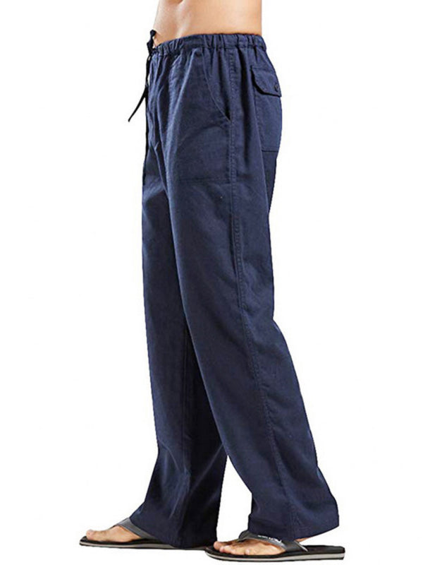 Men's Woven Linen Casual Pants