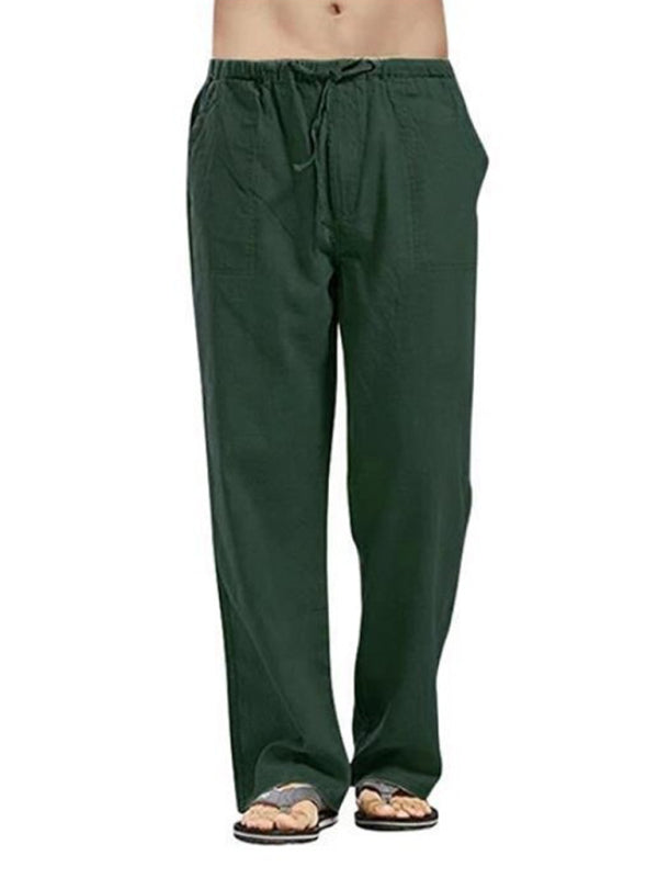 Men's Woven Linen Casual Pants