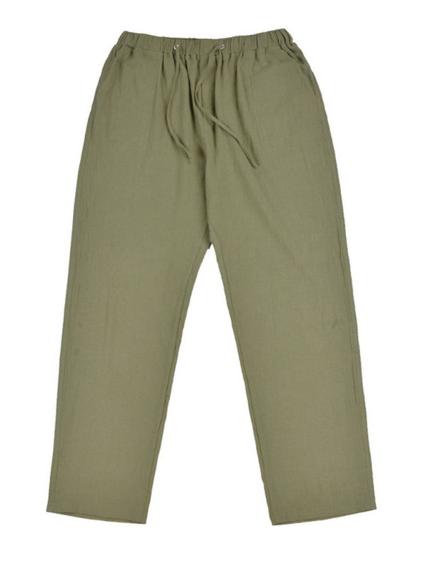 Men's Woven Linen Casual Pants